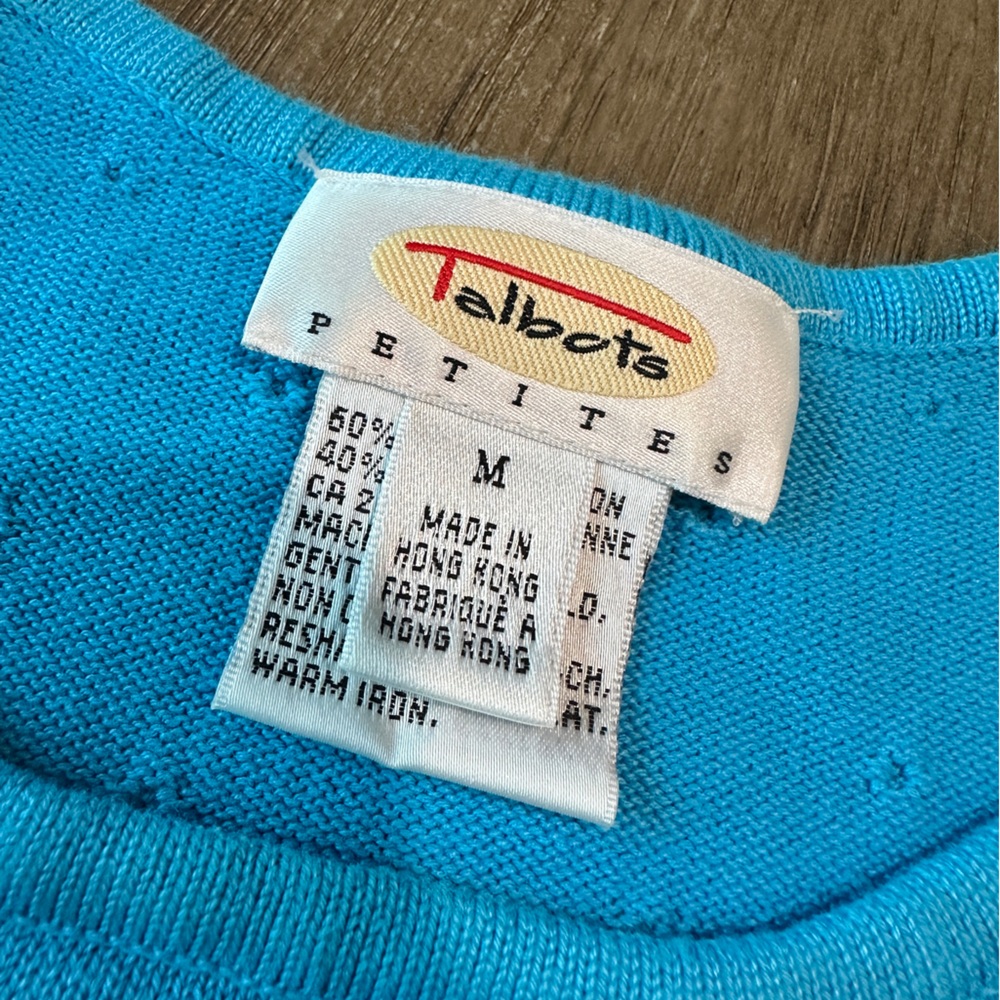 Bundle of 2 Talbots Sleeveless Sweater Embellished Size Medium - Picture 6 of 11